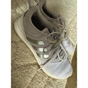 Adidas Cloudfoam‎ Super Women's Running Shoes Gray Silver Athletic Sneakers
